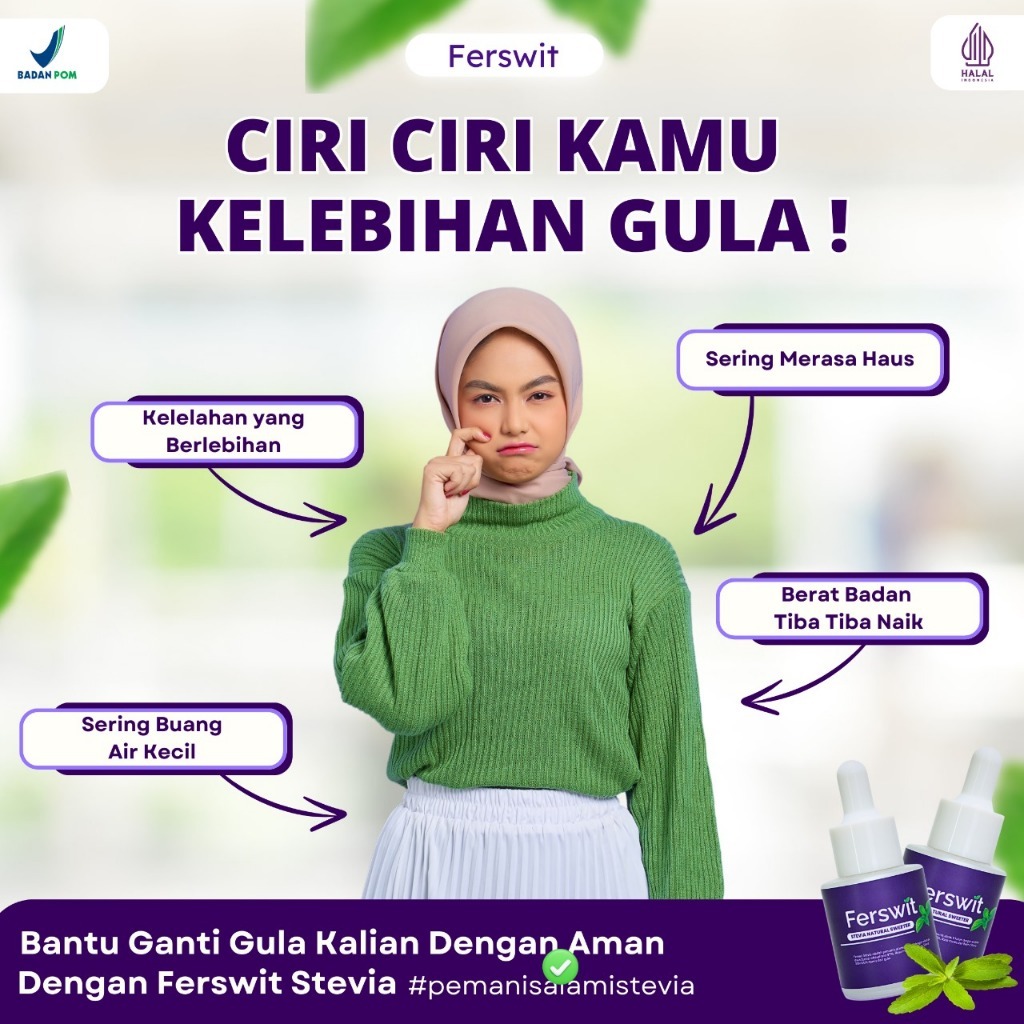 

Ferswit Pemanis Sehat Alami Gula Tetes Stevia 100% Original 1 Botol