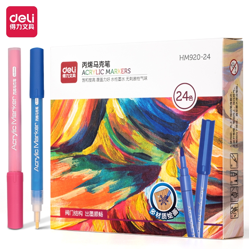 

Deli Spidol Akrilik / Acrylic Marker 48 Color HM920