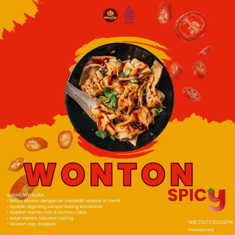 

WONTON pangsit pedas pangdas ayam bumbu pedas gurih