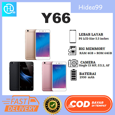 HP VIVO Y66 SMARTPHONE ANDROID RAM 4/64 GB GARANSI 1 TAHUN