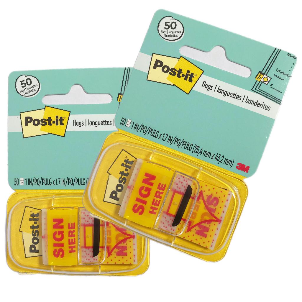 

3M - Post It Sign Here 680-9 25,4mm x 43,2mm - Pad RB9