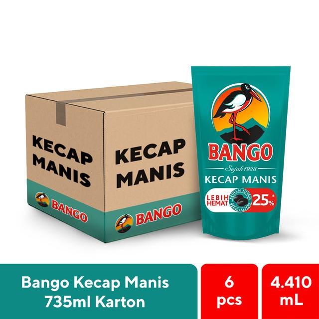 

Bango Kecap Manis Refill 1000g / 735ML 1 Karton Isi 6 Pouch