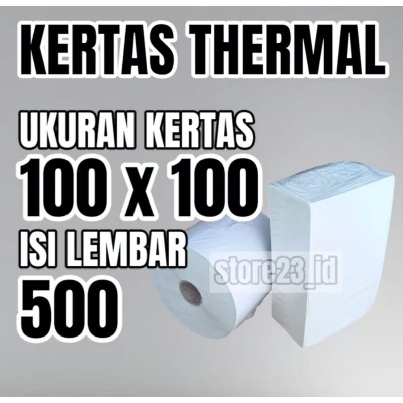 

LABEL STIKER KERTAS THERMAL 100x100 ISI 500PCS