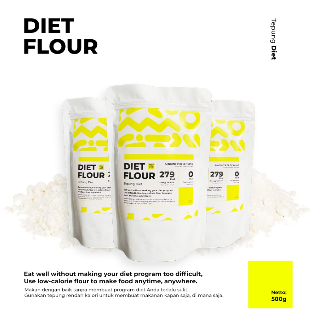 

kerenyes Diet Flour Tepung Diet low calories rendah kalori serbaguna 500g