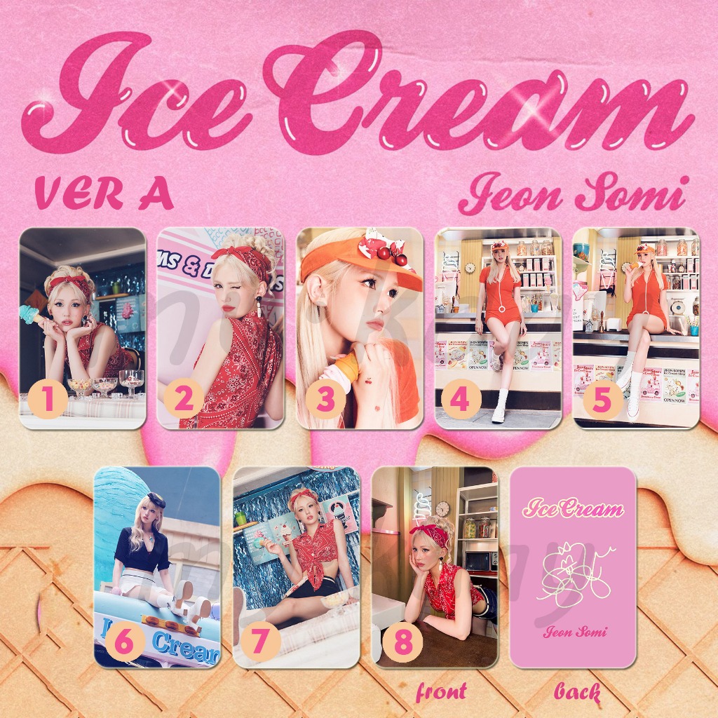 PC-1740, Unofficial Photocard Jeon Somi Ice Cream 2 sisi