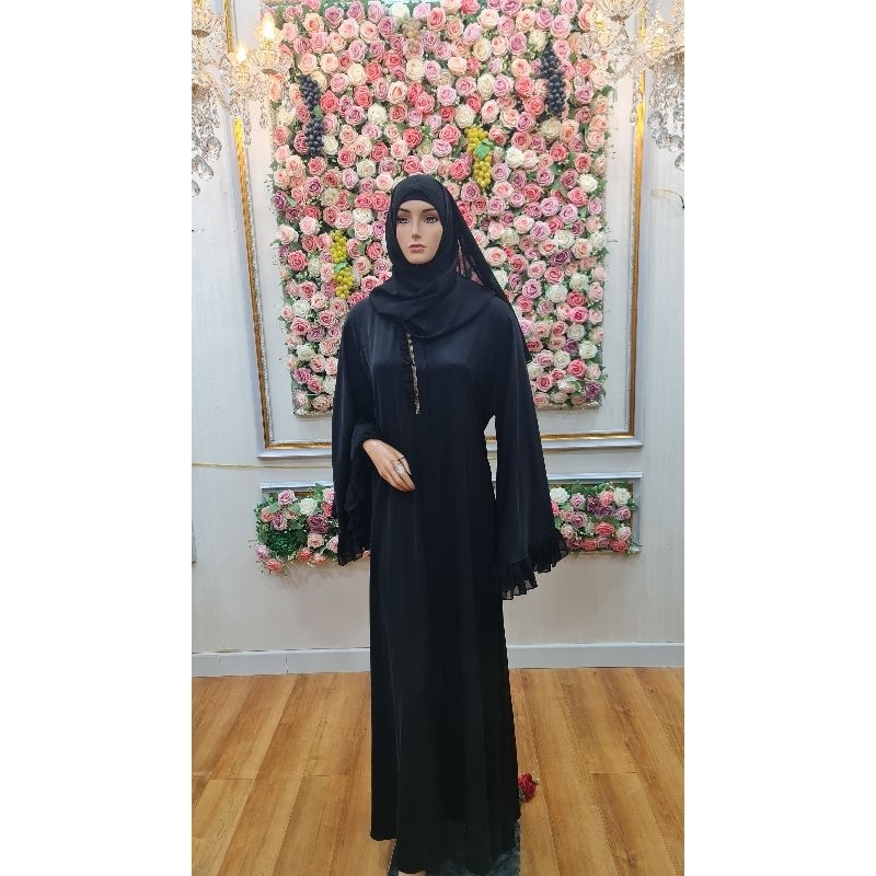 abaya mesir abaya simple abaya hitam simple abaya  rempel plisket abaya ori abaya import abaya asli/