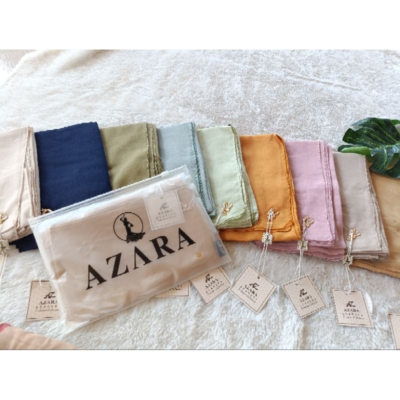 hijab segiempat polos azara pouch