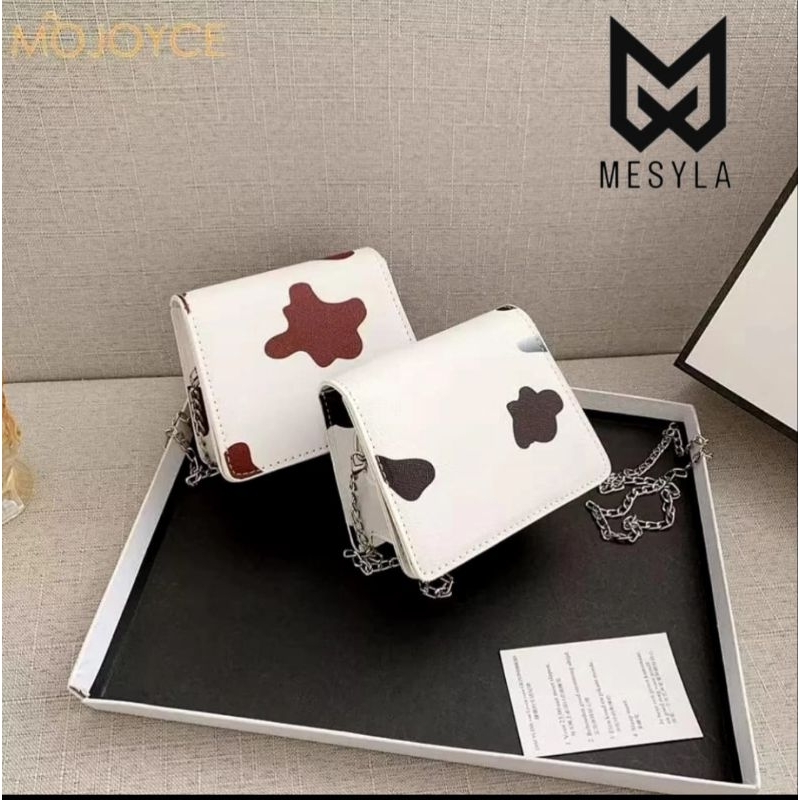 MESYLA  - Tas BIANKA Slingbag Tas Selempang motif Sapi Tas Wanita
