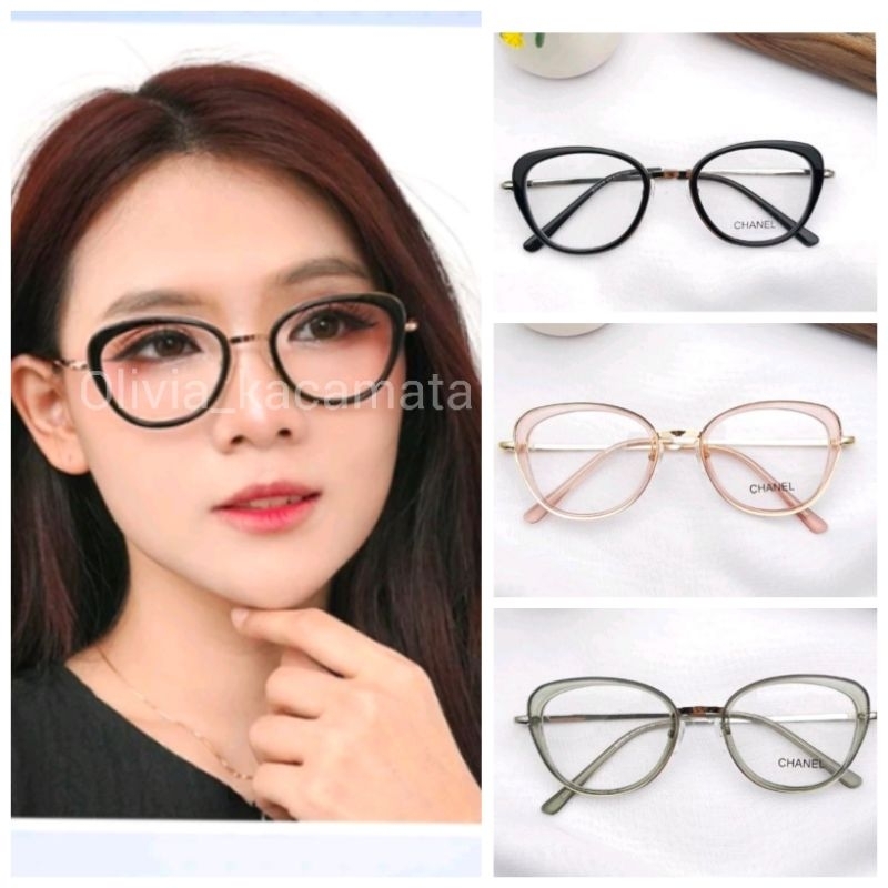 kacamata bulat frame 11919 muka kecil minus normal clynder