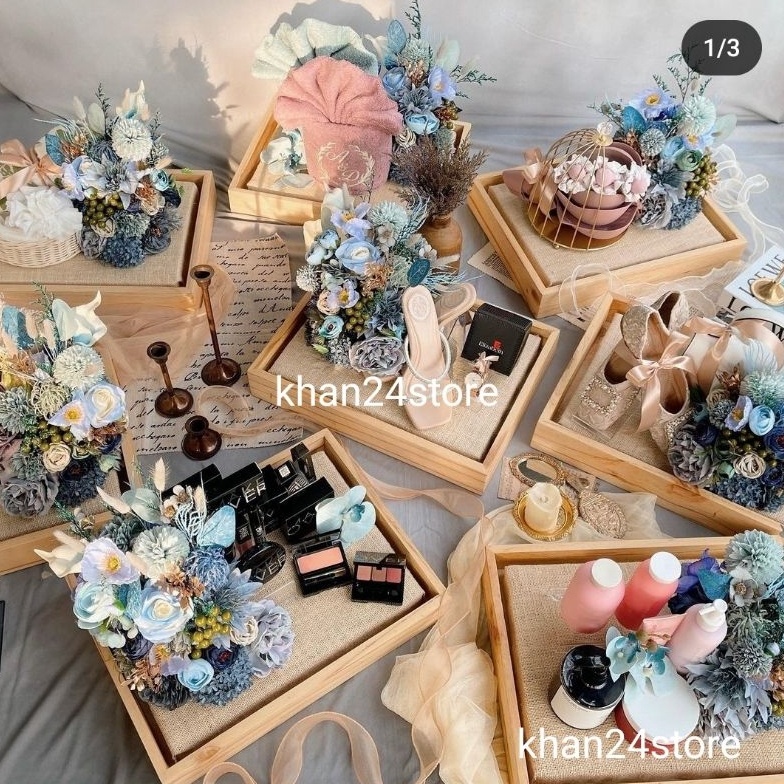 

NEWV Promo Kotak Seserahan Nikah Isi 4 Kotak Kayu Jati Belanda Seserahan Pernikahan Dengan Tutup Mika Murah
