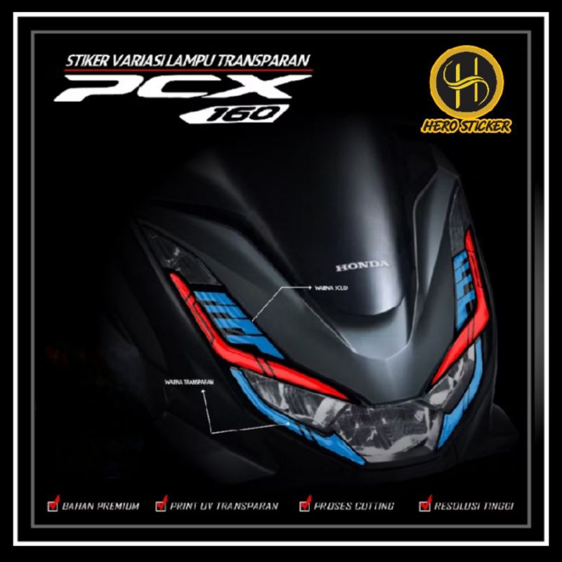 Stiker variasi lampu honda pcx 160 cc | Sticker lampu variasi honda pcx 160 cc | stiker cutting lamp