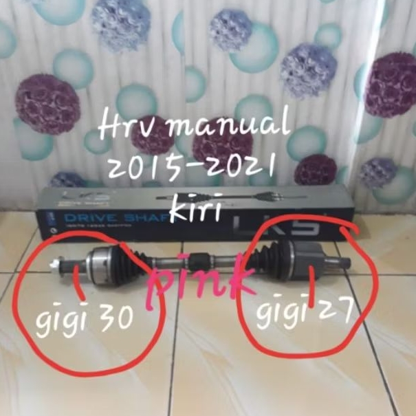 Drive Shaft CV Joint Assy As Tarik As Roda Depan Komplit Honda HRV Manual Kiri