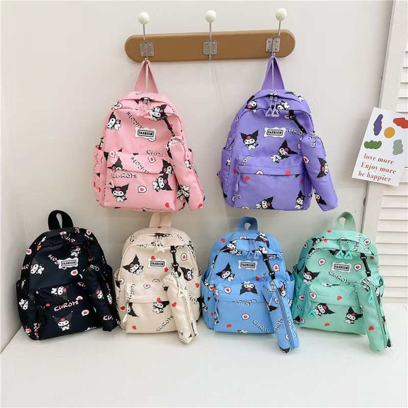 KIMORI.ID - TAS RANSEL ANAK PEREMPUAN SEKOLAH PAUD TK KARAKTER KUROMI SANRIO UKURAN KECIL UNTUK NGAJ