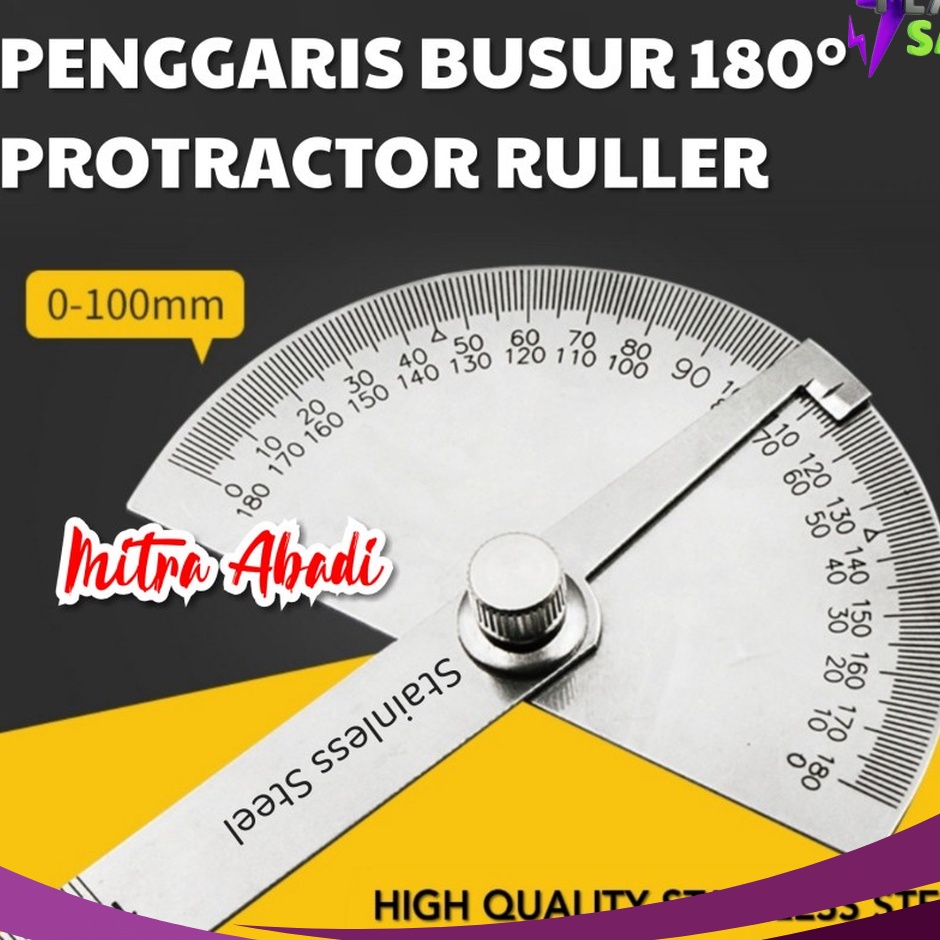 

WAH Penggaris Busur 18 Stainless Steel Protractor Angle Ruler