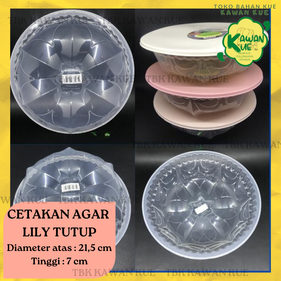 Cetakan Agar Lily Tutup/Cetakan Puding/Cetakan Jelly