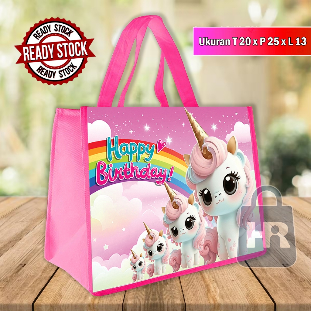 

READY STOK TAS ULANG TAHUN / TAS ULTAH UNICORN / TAS ULTAH UKURAN KFC / TAS ULTAH TERLARIS / TAS SOUVENIR ULTAH ANAK / GOODIE BAG BINGKISAN SOUVENIR ANAK