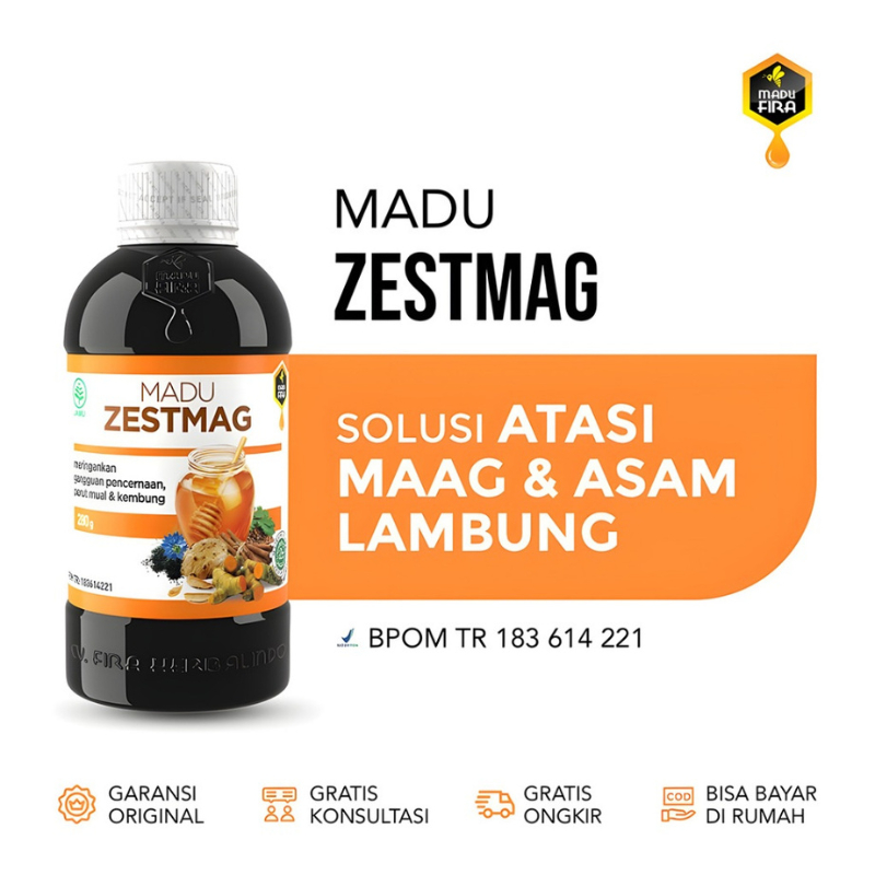 

Madu Zestmag 280gr - Solusi Herbal Terbaik untuk Maag, Asam Lambung, GERD, dan Gangguan Pencernaan