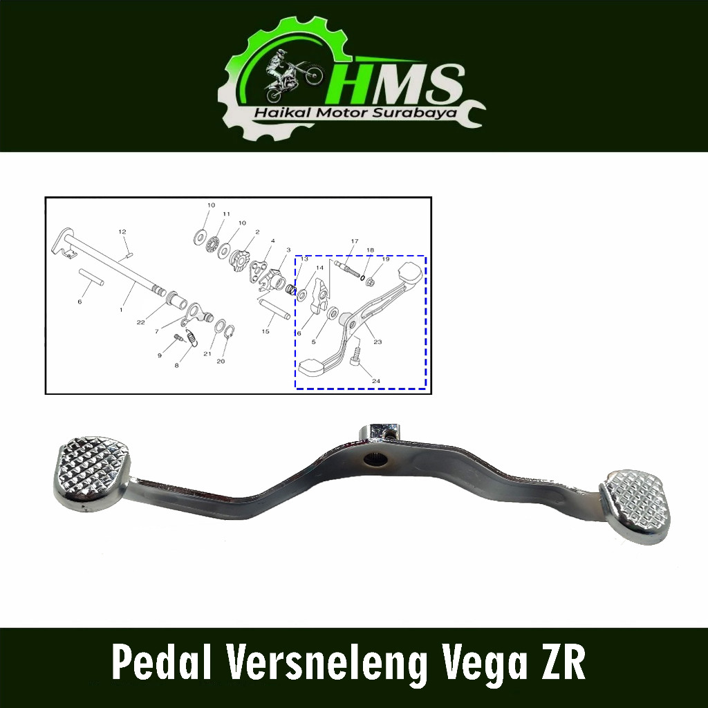 Pedal Versneleng Vega ZR - Vedal Operan Injakan Engkol Kik Kick Gigi Gear Gir Versneling Persneleng