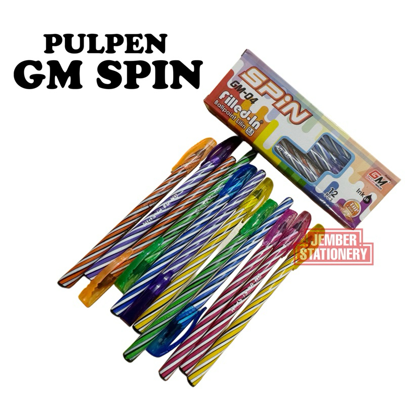 

(12pcs) Pulpen Ulir GM SPIN