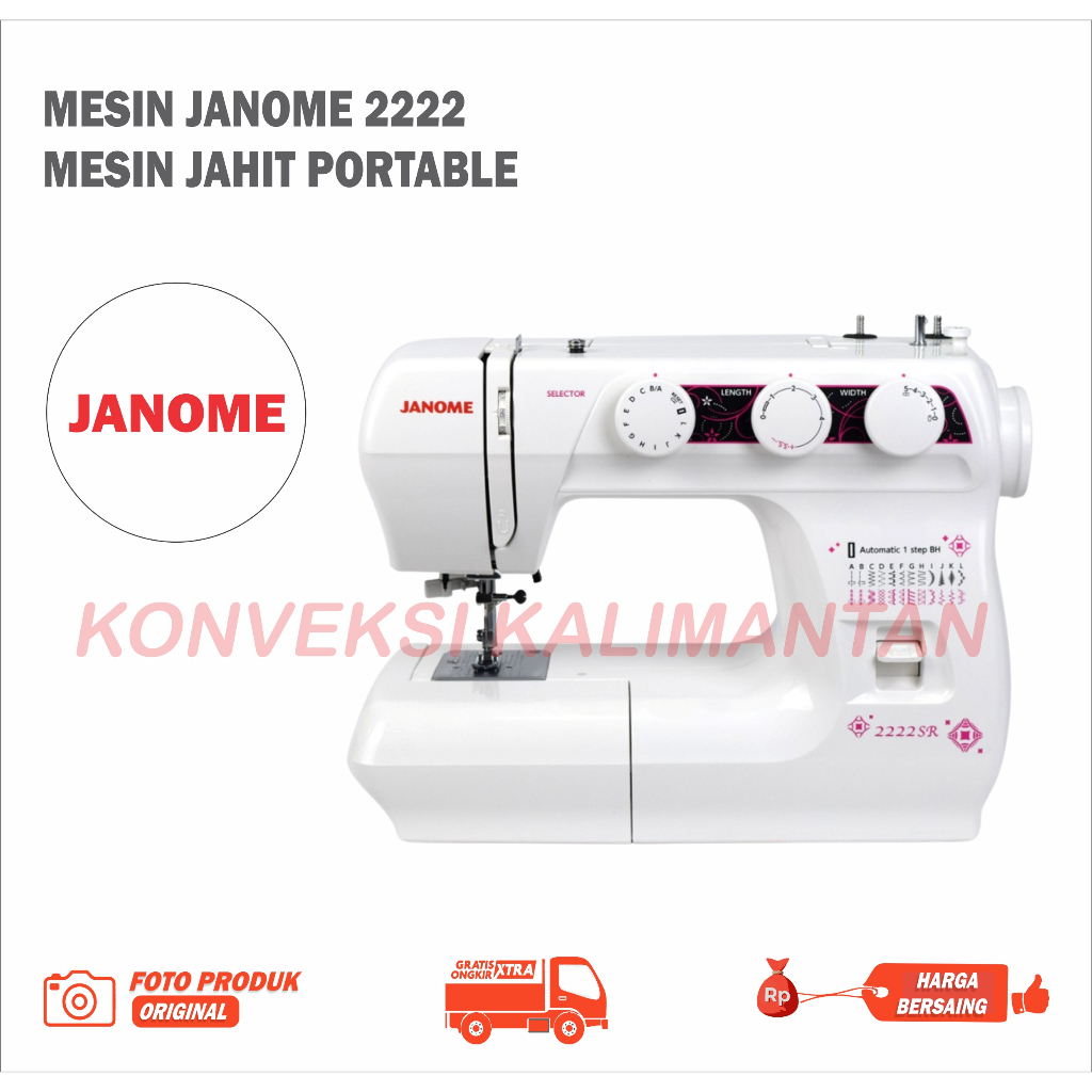 MESIN JAHIT JANOME 2222 / MESIN JAHIT SEMI PORTABLE