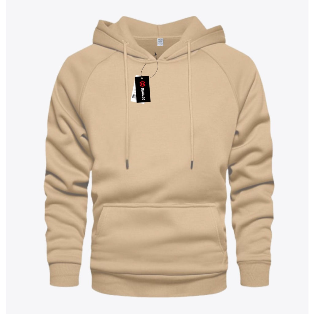Mawa.co - Hoodie Tebal Polos Cream