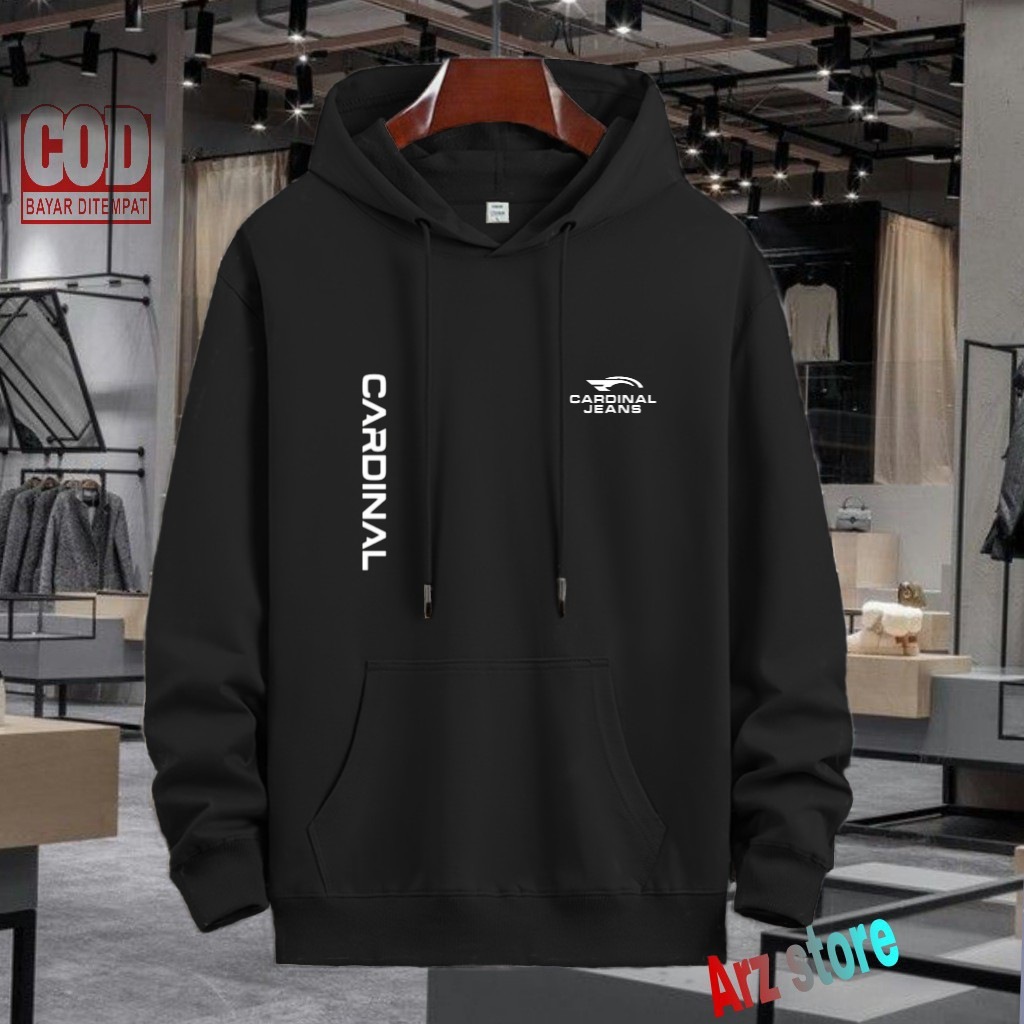Terlaris Free Hoodie  Text Putih Cardinal Jeans Kirka  Sweater  Distro Terbaru Jaket Termurah Pria W
