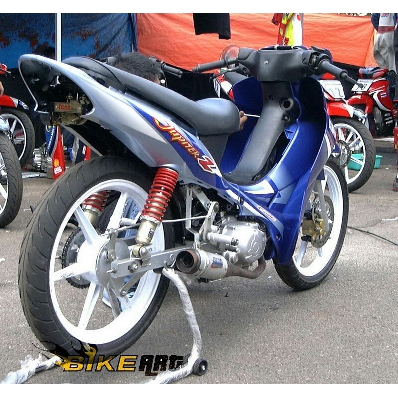 Striping lis sticker standar ori yamaha jupiter z 2003 biru stiker jupiter z biru 2003 jupiter lama