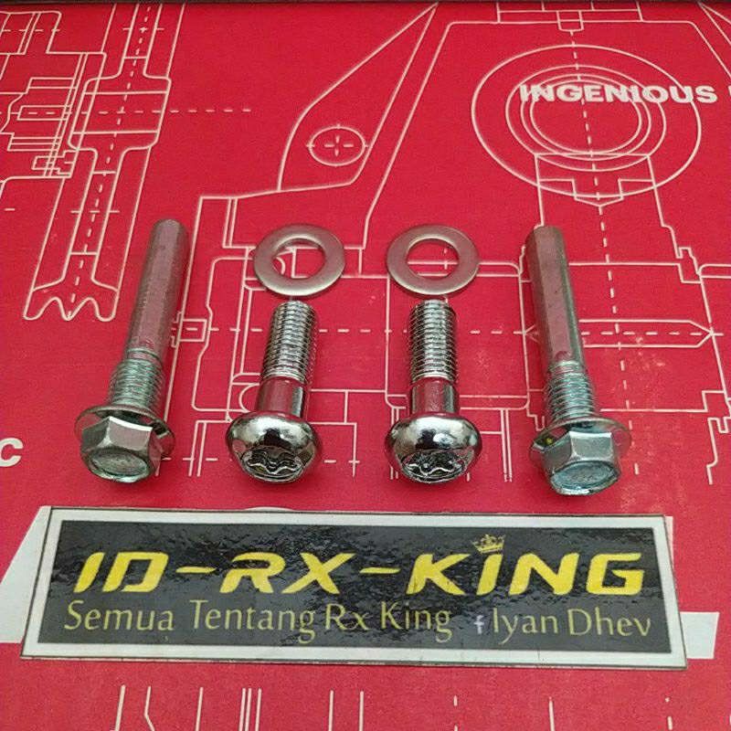 SEPAKET LENGKAP BAUT KALIPER YAMAHA RXKING F1ZR JUPITER VEGA