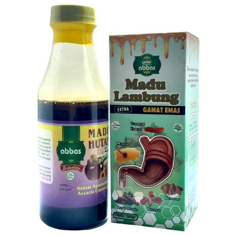 

Paket Madu hutan akasia 250 grm + Madu Lambung abbas 280 grm