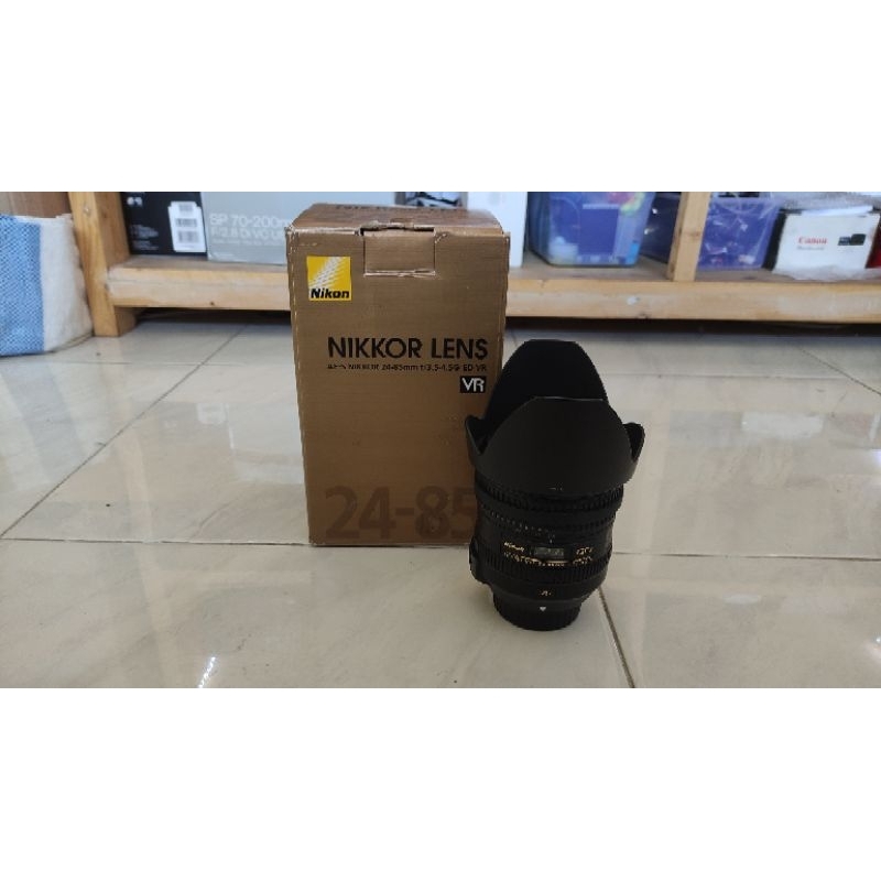 Lensa Wide - Lensa Nikon 24-85mm F3.5 ED VR Body Mulus Fullset Box
