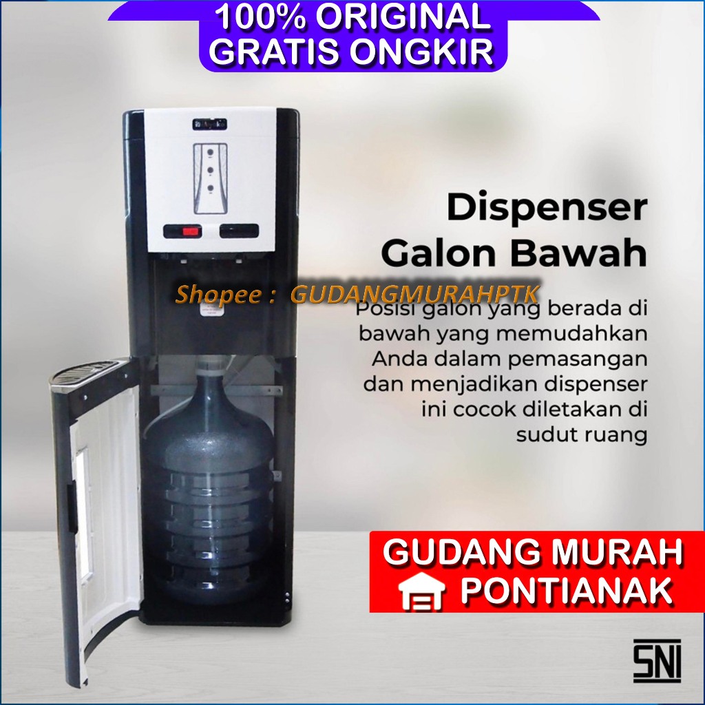 Dispenser Galon Bawah Miyako DINGIN ES , PANAS HOT COOL dengan pengaman panas WDP 300 WDP300 WDP-300