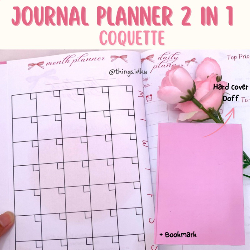 

DAILY PLANNER 2 in 1 COQUETTE BOOK || Journal Planner | Daily Planner | Monthly Planner | Bible Study Notes | Journal