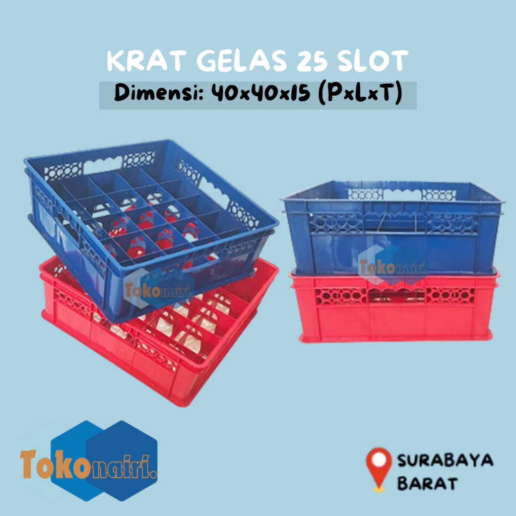 KRAT GELAS 25 SLOT / KRAT PENDEK / KRAT BOTOL / KRAT MINUMAN