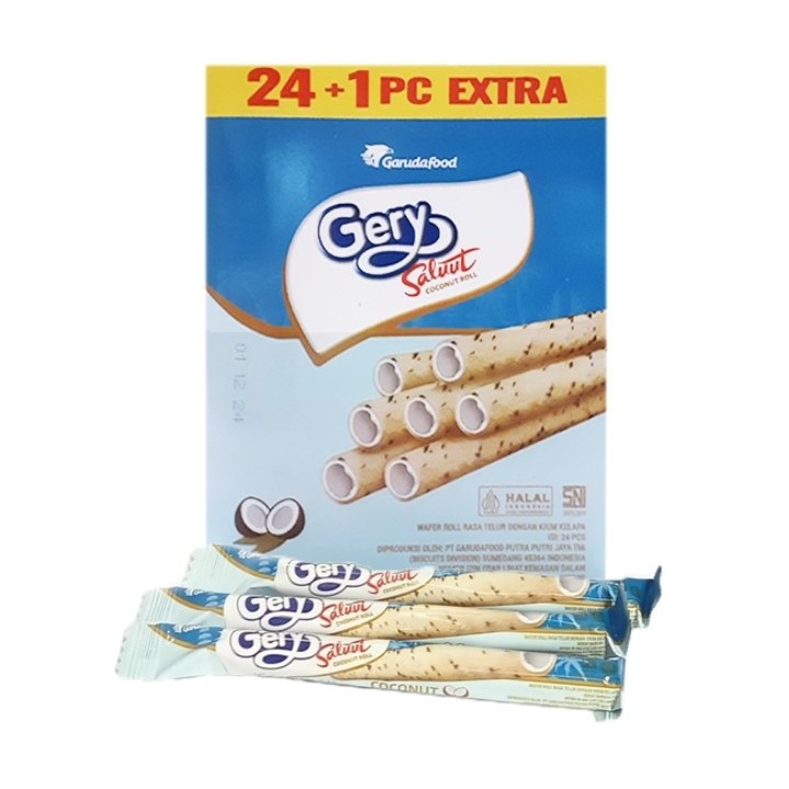 

Gery Saluut Roll Coconut 6 gr 1 Dus Isi 12 Pack