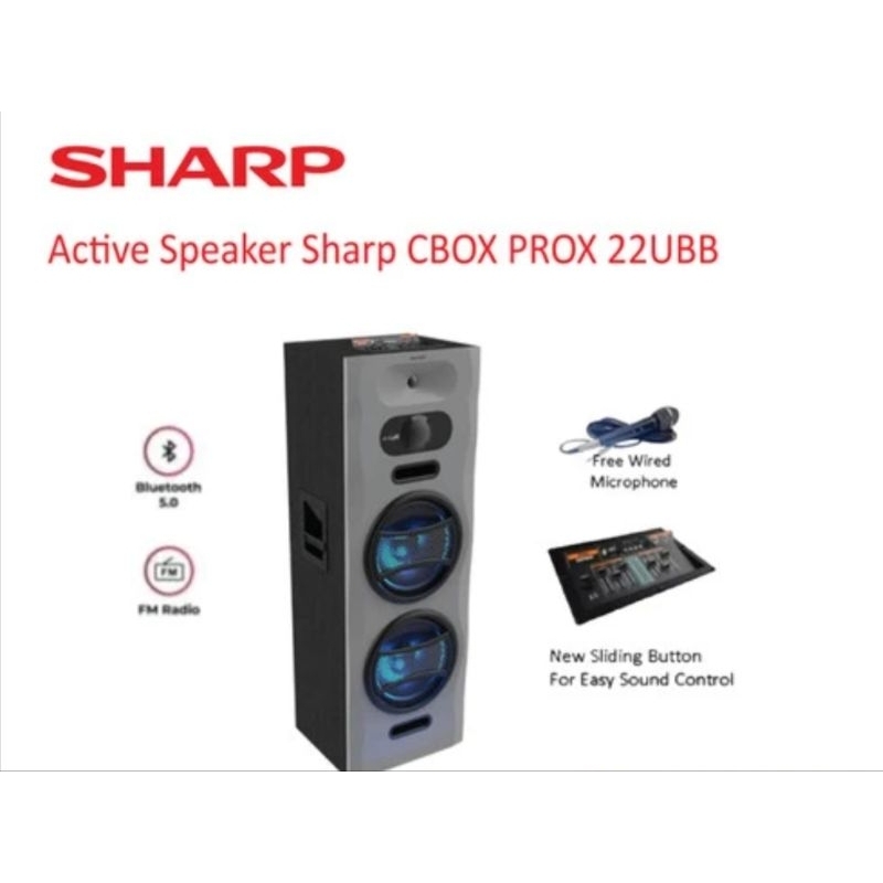 speaker sharp cbox prox 22 garansi resmi suara menggelegar