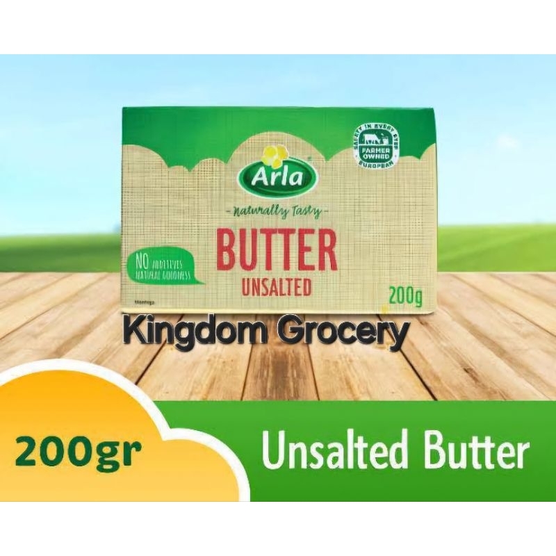 

ARLA UNSALTED BUTTER 200GRAM/BUTTER TAWAR ARLA