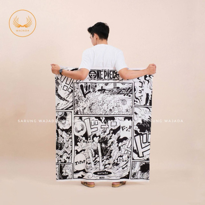 Sarung Motif Anime / Sarung Batik Dewasa / Sarung One Piece / Sarung Kartun Terbatas / Sarung Anak D