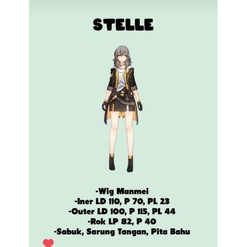 Costume Stelle star rail Cosplay costume dan wig fullset