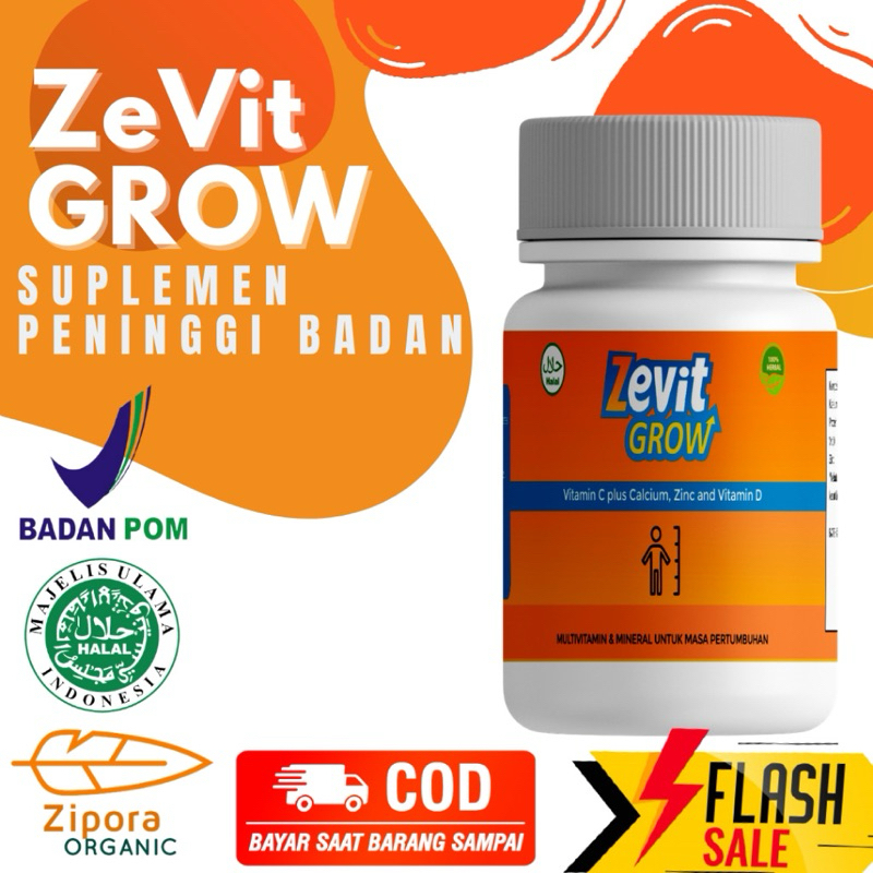 Zevit grow peninggi badan original zevit peninggi badan suplemen peninggi badan anak zevit