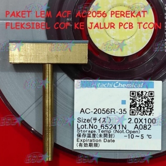 Paket Lem ACF AC 2056 Perekat Fleksibel Cof Ke PCB TCON +Mata Solder T Untuk Memperbaiki COF LED TV