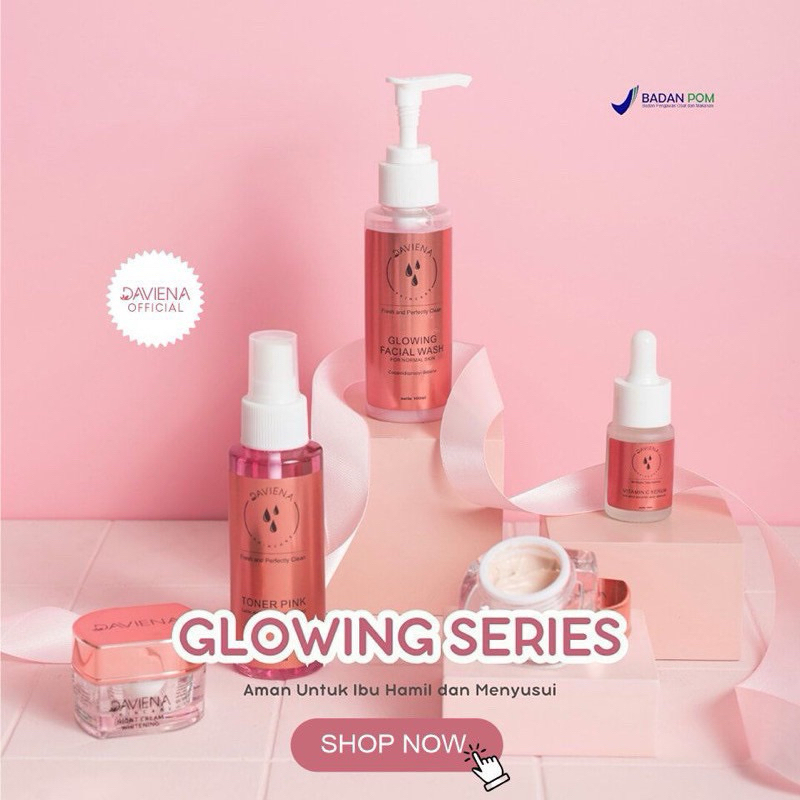 ❤️NR Kosmetik❤️Daviena Skincare Paket Set Daviena Skincare Glowing Series Gold Series Acne Series Re