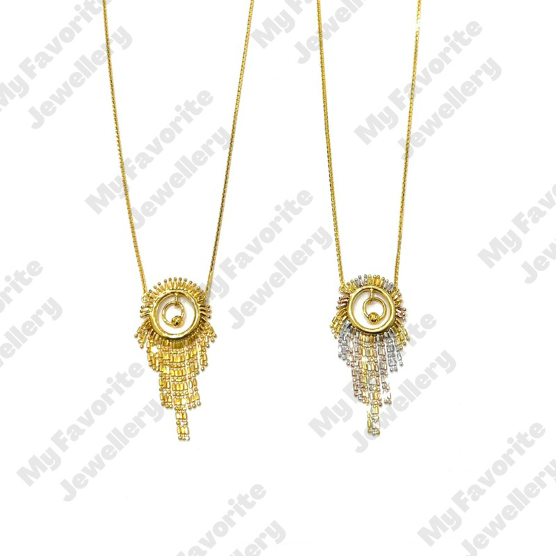 Kalung Matahari Rumbai EMAS ASLI Kadar 875 20K