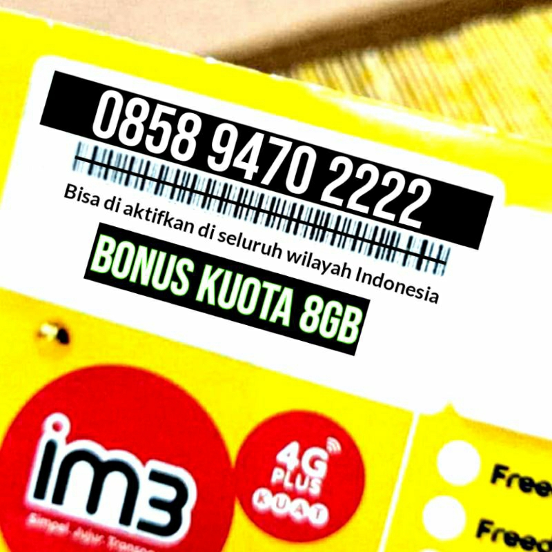 Kartu perdana nomor cantik Indosat O858 9470 2222