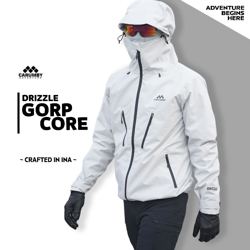 Jaket Gunung Waterproof Carumby Adventure Gorpcore DRIZZLE