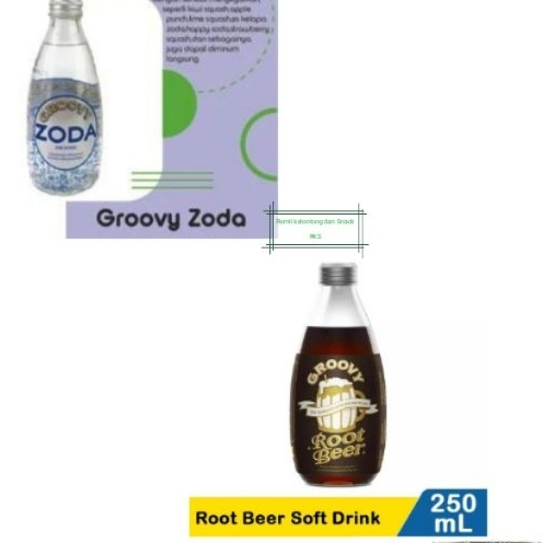 

Air Soda Zoda Water / Root Beer / Minuman Berkarbonasi Rasa Root Beer Groovy 250ml