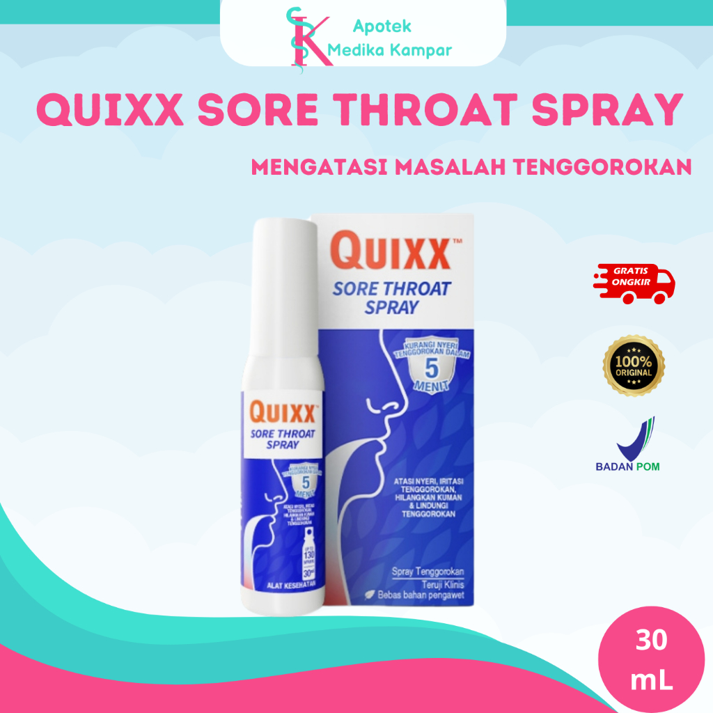 Obat Radang Tenggorokan Quixx Sore Throat Spray 30ML