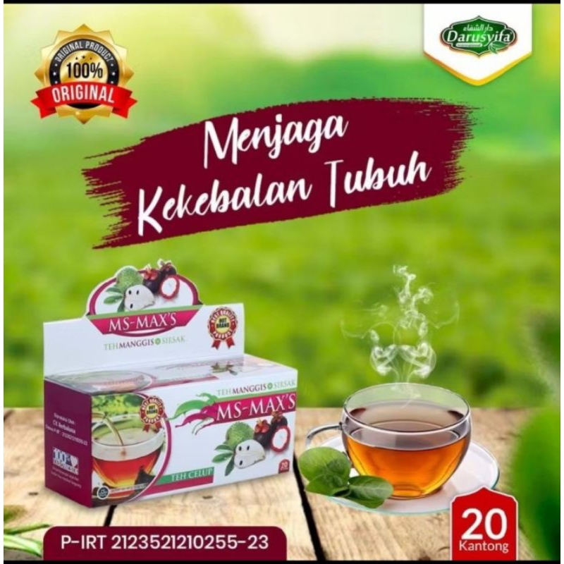 

Teh Celup Kulit Manggis Daun Sirsak Keladi Tikus Kunyit Putih Kayu Spantholobus Ms Maxs isi 20