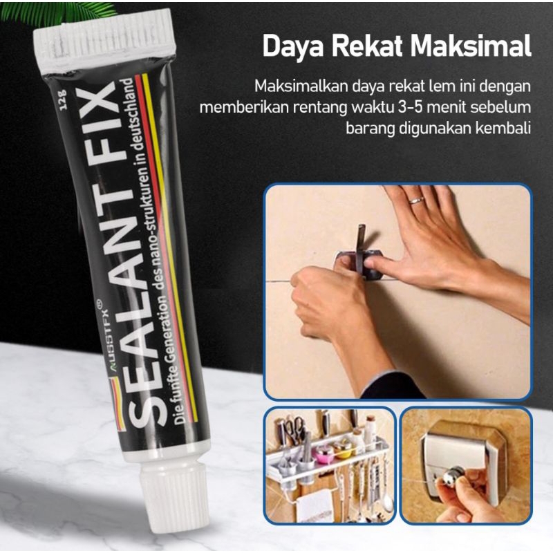 

Lem Power Glue Pasta Sealant Fix Nail Free Strong Adhesive 12gr