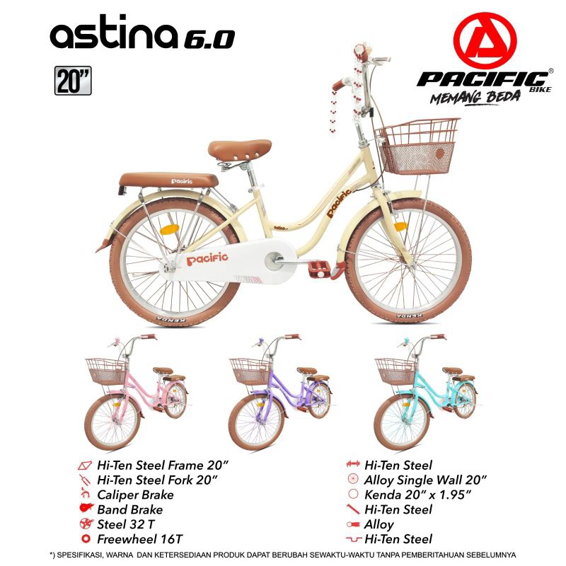 SEPEDA ANAK PEREMPUAN 20 INCH PACIFIC ASTINA 6.0 / EXOTIC 9788 MX / PACIFIC VALENTINO
