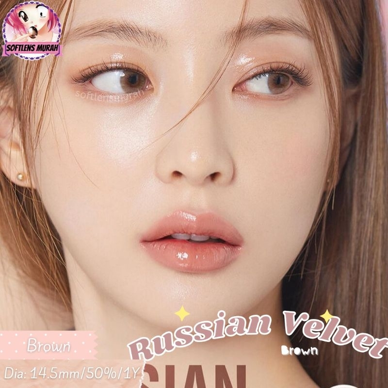 Russian velvet softlens no ring small effect 14.5mm 50% warna cerah by twinkle lens